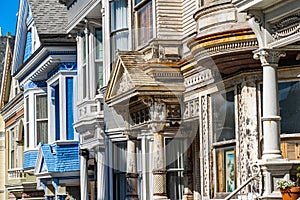 Beautiful victorian homes in San Francisco, California