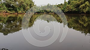 Beautiful video of a Kalu ganga river,Sri lanka.The sky reflecting on the water of Kalu gaga river