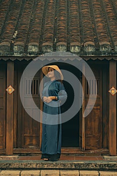 Beautiful Vietnam girl from Hue city, Vietnam who wearing Ao dai.