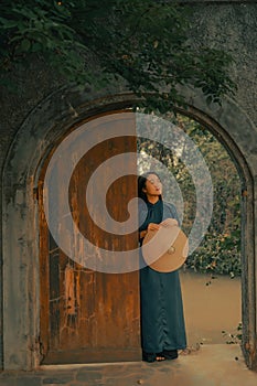 Beautiful Vietnam girl from Hue city, Vietnam who wearing Ao dai.