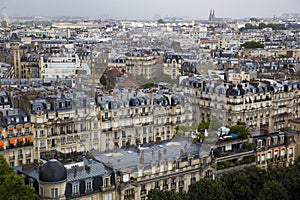 Beautiful view from above of Paris