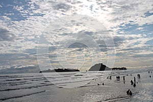 Beautiful view of Air Manis Beach in Padang