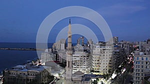 Beautiful view of Al Qaaed Ibrahim Basha Mosque in Alexandria