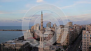 Beautiful view of Al Qaaed Ibrahim Basha Mosque in Alexandria