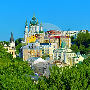 Beautiful View of the Andrew's Descent in Kiev