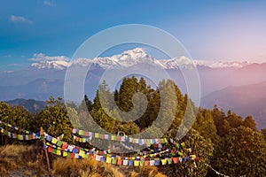 Beautiful view of Annapurna mountain range , Nepal