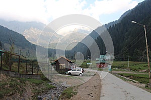 Beautiful view of the Aru Valley in Pahalgam, Kashmir, India