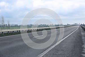 View of asphalt highway without transport