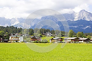 A beautiful view of the austrian Alps, Austria photo