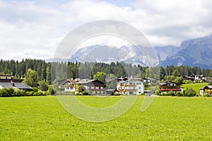 A beautiful view of the austrian Alps, Austria photo