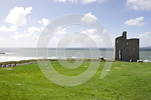 Beautiful view of Ballybunion castle and beach