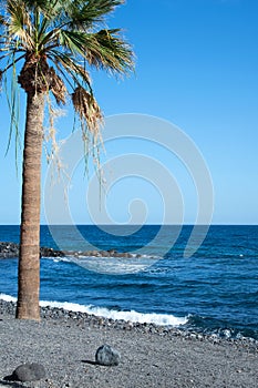 Beautiful view on the bay in Candelaria town