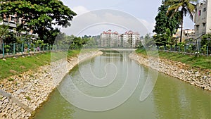 Beautiful view of BBMP Kalena Agrahara Lake. Spread across seven acres with freshwater, thick greenery lake