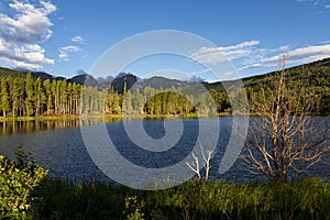 Beautiful view of the Bear Lake in the Rocky Mountains National Park, in the State of Colorado