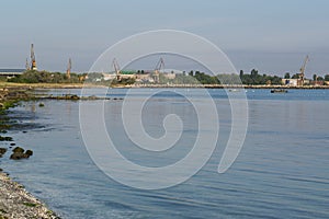 Beautiful view of the black sea in a nature conservation center