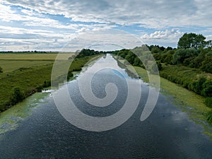 Beautiful view of the blue waves of the Witham river