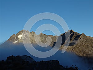 Beautiful view of Bolivar Peak, Merida Venezuela. photo