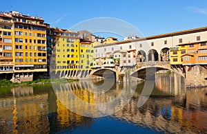 Beautiful view of bridge Ponte Vecchio