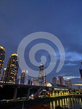 beautiful view of the building at night
