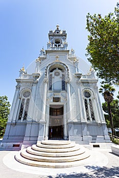 Beautiful view of the Bulgarian Church of St. Stephen in Istanbul