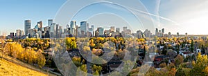 Beautiful view of Calgary\'s cityscape in fall