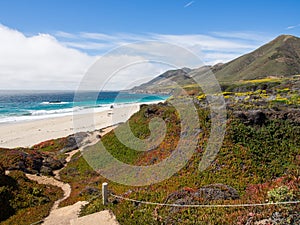 A beautiful view of California's coastline along Highway 1, Big Sur