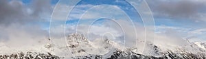 Beautiful View of the Canadian Snow Covered Landscape in Whistler