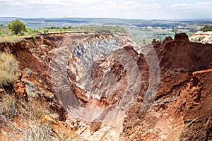 Beautiful view of the canyon erosion furrows, in the reserve Tsingy Ankarana, Madagascar