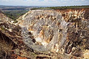 Beautiful view of the canyon erosion furrows, in the reserve Tsingy Ankarana, Madagascar