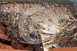 Beautiful view of the canyon erosion furrows, in the reserve Tsingy Ankarana, Madagascar