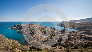 Beautiful view of Cap de Creus peninsula located in Catalonia, Spain photo