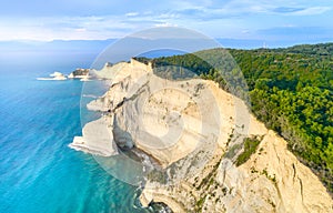 Beautiful view of Cape Drastis in Corfu in Greece