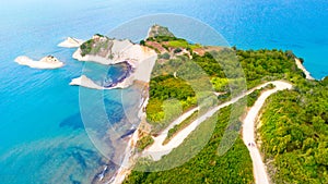 Beautiful view of Cape Drastis in Corfu in Greece