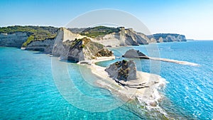 Beautiful view of Cape Drastis in Corfu in Greece