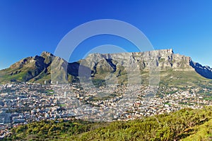 Beautiful view of Cape Town and Table Mountain