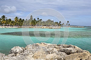 Beautiful view of caribbean lagoon