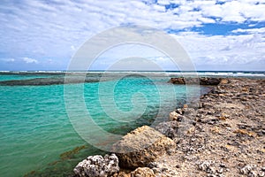 Beautiful view of caribbean lagoon