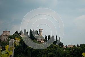 Beautiful view of the castle of Asolo in Treviso