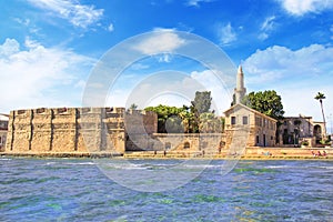 Beautiful view of the castle of Larnaca, on the island of Cyprus