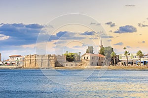 Beautiful view of the castle of Larnaca, on the island of Cyprus