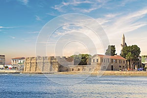 Beautiful view of the castle of Larnaca, on the island of Cyprus