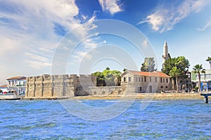 Beautiful view of the castle of Larnaca, on the island of Cyprus