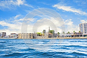 Beautiful view of the castle of Larnaca, on the island of Cyprus