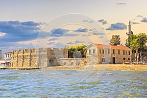 Beautiful view of the castle of Larnaca, on the island of Cyprus