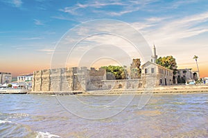 Beautiful view of the castle of Larnaca, on the island of Cyprus