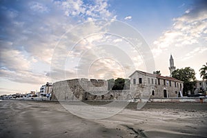 Beautiful view of the Castle in Larnaka, Cyprus