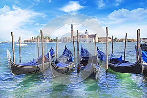 Beautiful view of the Cathedral of San Giorgio Maggiore, on an island in the Venetian lagoon, Venice, ItalyBeautiful view of the g