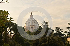 Beautiful view a catholic building in vatican city