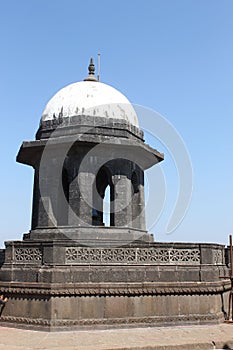 Beautiful view of Chhatrapati Shivaji Maharaj Samadhi, Raigad Fort, Maharashtra, India