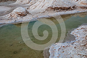 Chott el Jerid salt lake in Tunisia